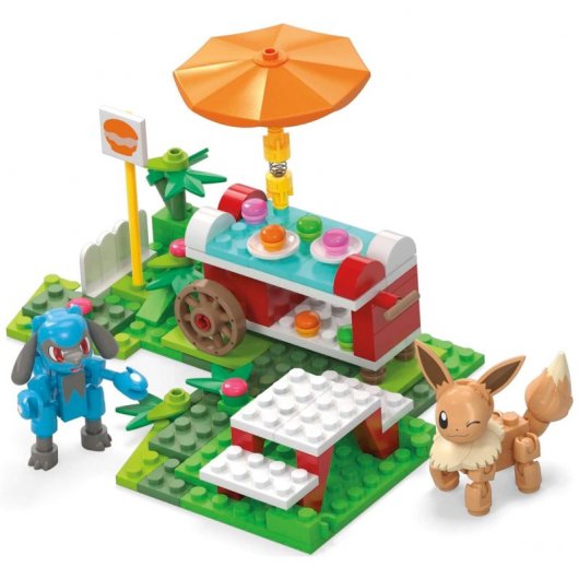 Mega Construx Pokemon Picnic Construction Toys con personaggi Eevee e Lucario