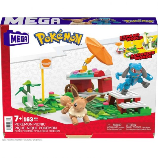 Mega Construx Pokemon Picnic Construction Toys con personaggi Eevee e Lucario