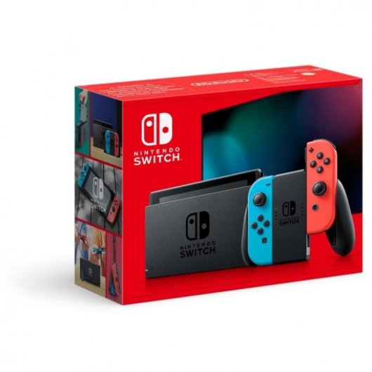 Nintendo Switch Azul Neón/Rojo Neón V3+PDP LVL40 Auriculares 