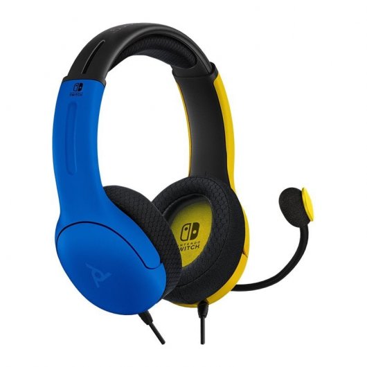 Nintendo Switch Azul Neón/Rojo Neón V3+PDP LVL40 Auriculares Gaming Amarillo/Azul