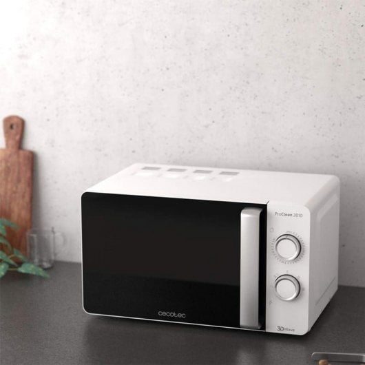 Cecotec Pack ProClean 3010 Microondas 20L 700W + Turboeasy Toast Inox Tostador 900W