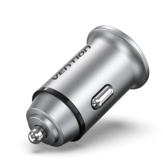Vention FFBH0 Carregador de Automóvel 1xUSB-C + 1xUSB-A 20W Liga de Alumínio Cinzenta
