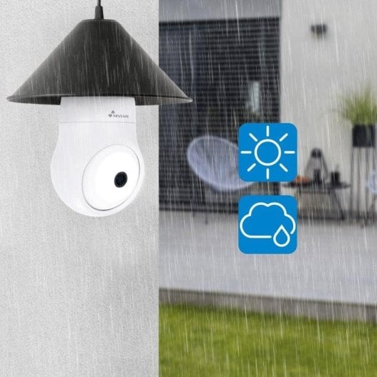 Überwachungskamera Nivian NVS-IPC-BULB1 2K Nachtsicht Innen und Außen KI-Erkennung Sprachsteuerung Zwei-Wege-Audio