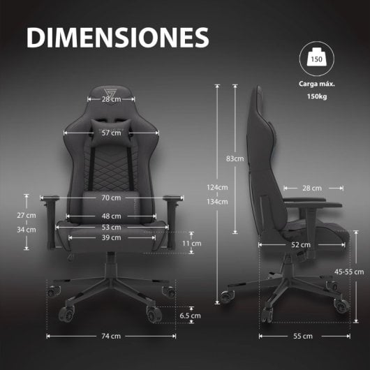 Sense7 Spellcaster Silla Gaming Negro/Azul
