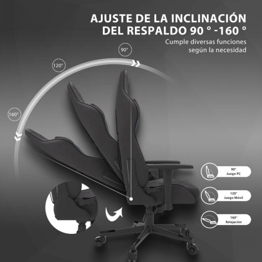 Sense7 Spellcaster Silla Gaming Negro/Azul