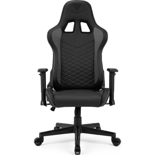 SENSE7 Spellcaster Silla Gaming de Ecopiel Ergonómico Ajustable Soporte Lumbar Negra/Gris