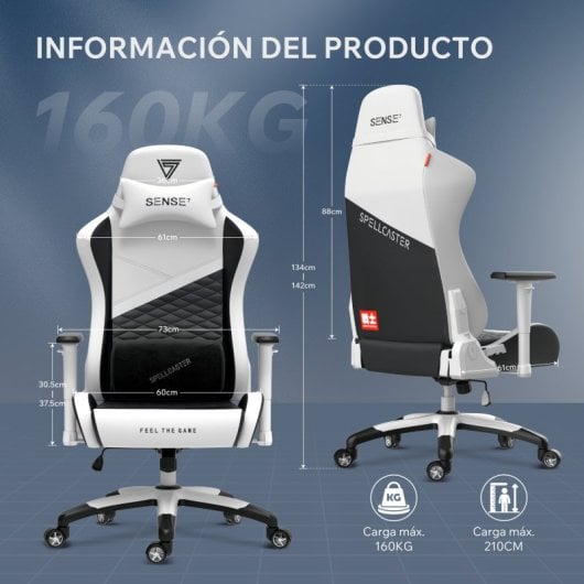 Sense7 Spellcaster Senshi Edition XL Cadeira Gaming Branca