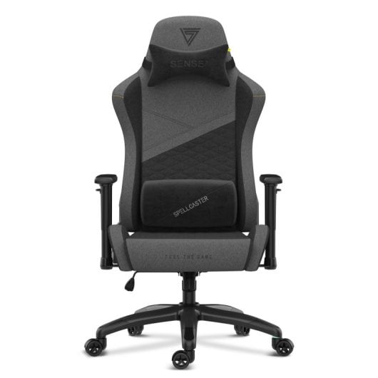 SENSE7 Spellcaster Senshi Edition XL Silla Gaming de Tela Ergonómico Soporte Lumbar Gris