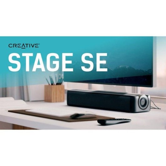 Barre de Son Sonore Creative Stage SE 2.0 24W Bluetooth USB-C Sound Blaster Noire