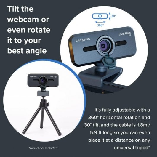 Creative Live! CAM Sync V3 Webcam 2K QHD con Zoom Digital 4X