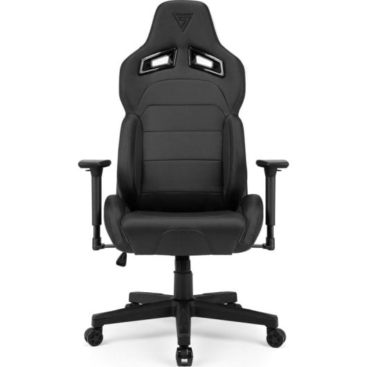 SENSE7 Sentinel Silla Gaming de Ecopiel Ergonómico Ajustable Soporte Lumbar Negra