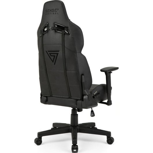 SENSE7 Sentinel Silla Gaming de Ecopiel Ergonómico Ajustable Soporte Lumbar Negra