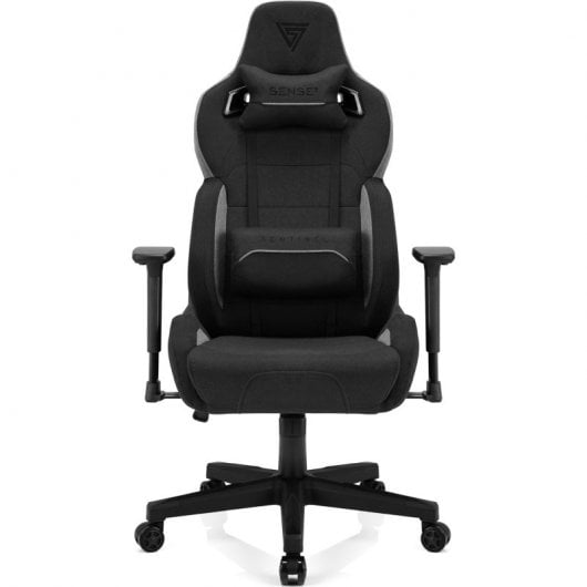 SENSE7 Sentinel Silla Gaming de Tela Ergonómico Ajustable Soporte Lumbar Negra/Gris
