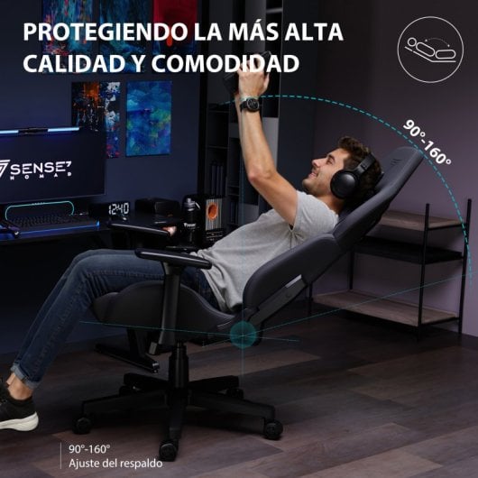 Sense7 Sentinel Tecido Cadeira Gaming Preta/Cinzenta