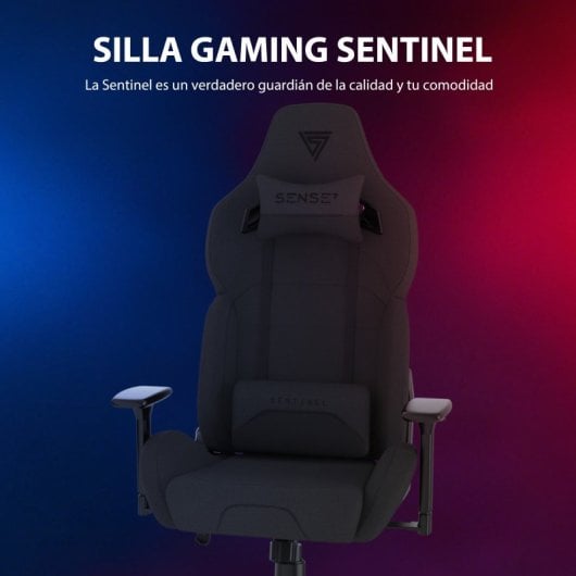 Sense7 Sentinel Tecido Cadeira Gaming Preta/Cinzenta