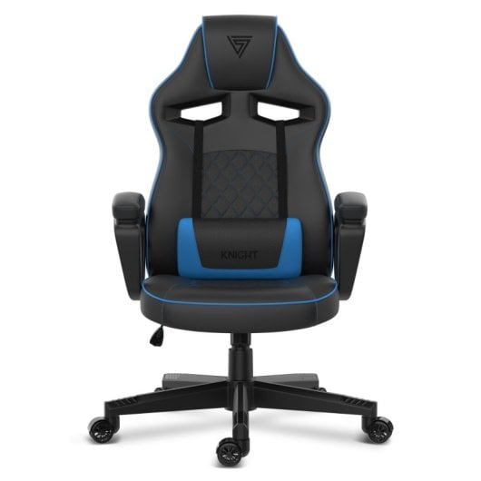 SENSE7 Knight Silla Gaming PU Ergonómico Soporte Lumbar Negra/Azul