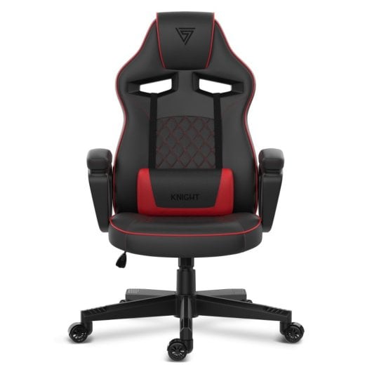 SENSE7 Knight Silla Gaming de Ecopiel Ergonómico Soporte Lumbar Negra/Roja