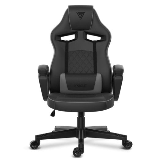 SENSE7 Knight Silla Gaming de Ecopiel Ergonómico Soporte Lumbar Negra/Gris