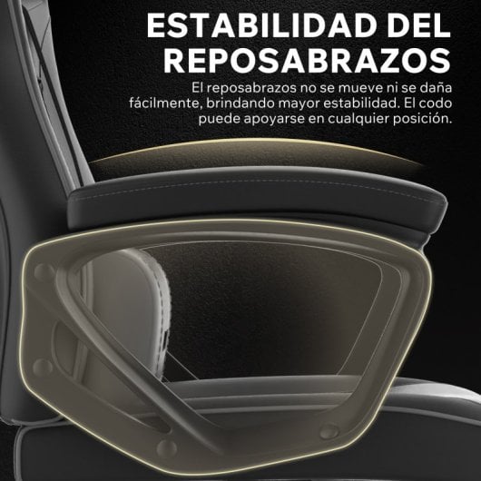 SENSE7 Knight Silla Gaming de Ecopiel Ergonómico Soporte Lumbar Negra/Gris