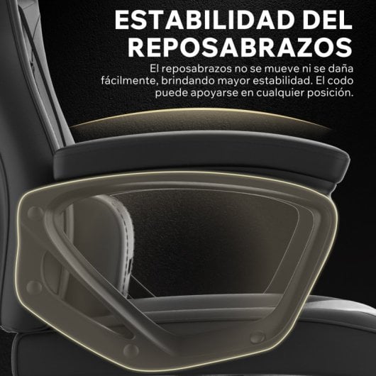 SENSE7 Knight Silla Gaming de Ecopiel Ergonómico Soporte Lumbar Negra