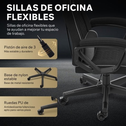 SENSE7 Knight Silla Gaming de Tela Ergonómico Soporte Lumbar Negra/Gris