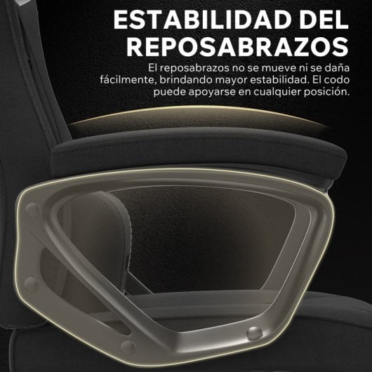 SENSE7 Knight Silla Gaming de Tela Ergonómico Soporte Lumbar Negra