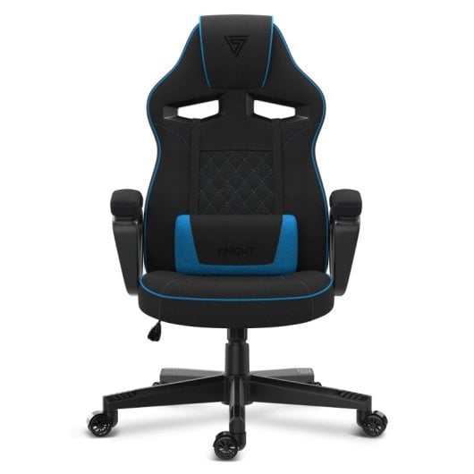 SENSE7 Knight Silla Gaming de Tela Ergonómico Soporte Lumbar Negra/Azul