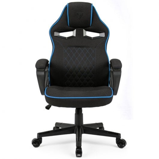 Silla Gaming Sense7 Knight Tela Negra Y Azul