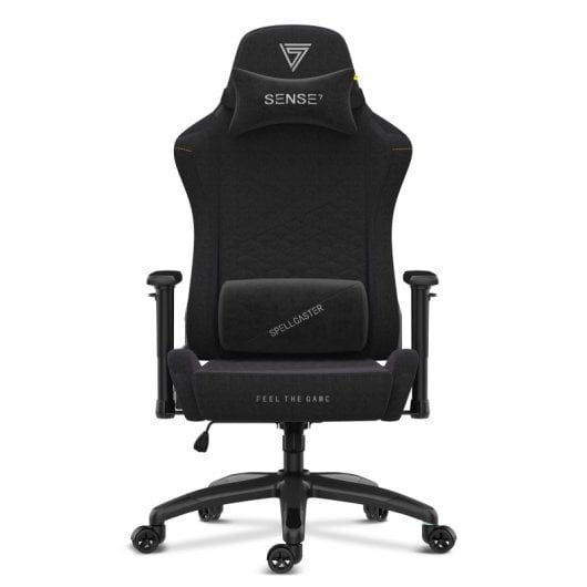 SENSE7 Spellcaster Senshi Edition XL Silla Gaming de Tela Ergonómico Soporte Lumbar Negro