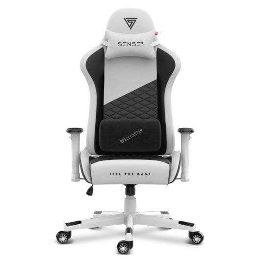 SENSE7 Spellcaster Senshi Edition Silla Gaming de Ecopiel Ergonómico Soporte Lumbar Blanco