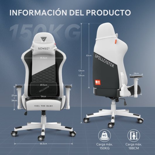 Sense7 Spellcaster Senshi Edition Cadeira Gaming Branca