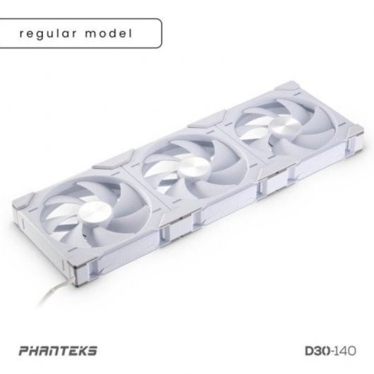 Phanteks D30 Kit 3 Ventiladores PWM 140 mm Flujo Regular D-RGB Blanco