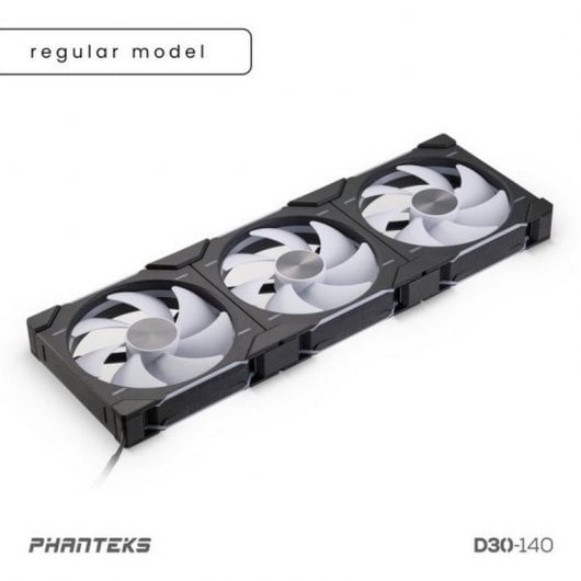 Phanteks D30 Kit 3 Ventiladores PWM 140 mm Flujo Regular D-RGB Negro