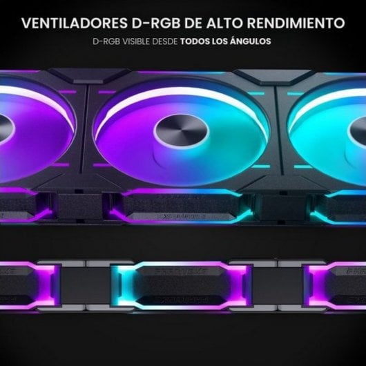Phanteks D30 Kit 3 Ventiladores PWM 140 mm Flujo Regular D-RGB Negro