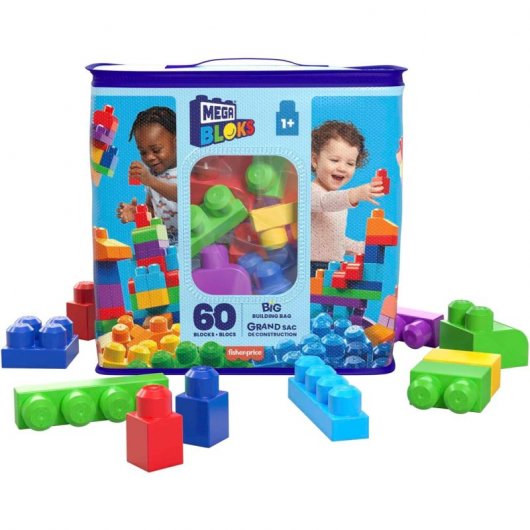 Borsa da costruzione Deluxe Mega Bloks 60 pezzi Blu