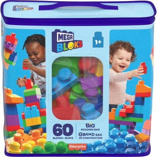 Mega Bloks Bolsa de Construcción Deluxe 60 piezas Azul