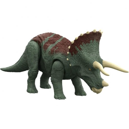 Mattel Jurassic World Dinosaurio de Juguete Triceratops Ruge y Ataca