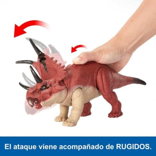 Mattel Jurassic World Dinosaurio de Juguete Diabloceratops Rugido Salvaje
