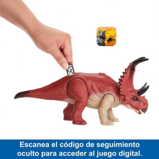 Mattel Jurassic World Dinosaurio de Juguete Diabloceratops Rugido Salvaje