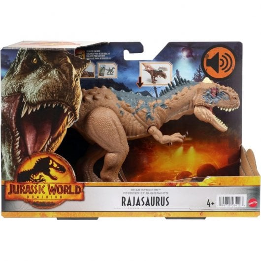 Mattel Jurassic World Dinosaurio de Juguete Rajasaurus Ruge y Ataca