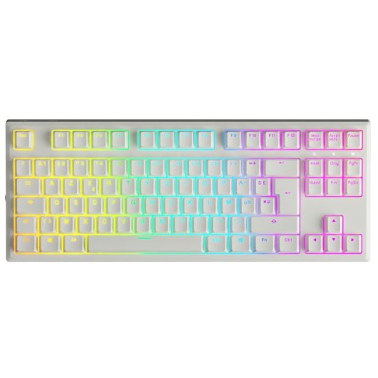 Clavier de jeu mécanique GG Berserker, marron, raton laveur, AZERTY, blanc français.