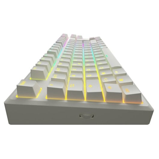 Conçu par GG Berserker Clavier de jeu mécanique Red Blood AZERTY Français Blanc