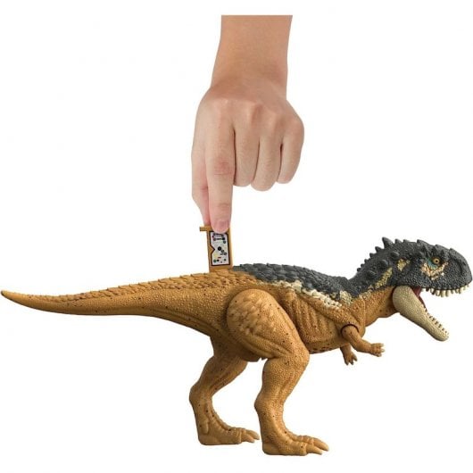 Brinquedo de dinossauro Mattel Jurassic World Skorpiovenator ruge e ataca