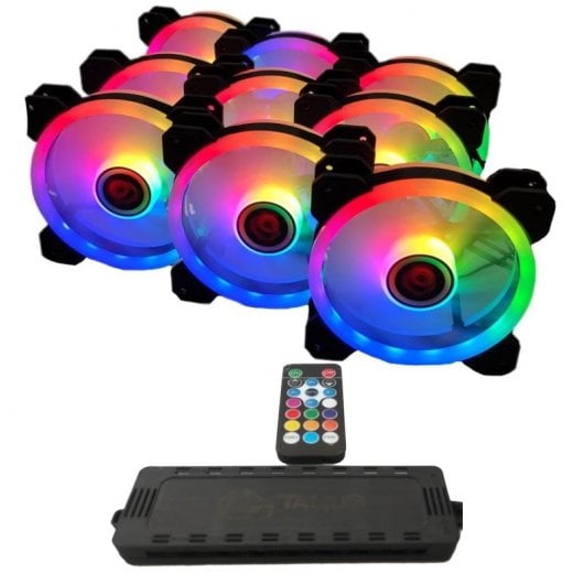 Kit d'unité de contrôle Talius Iris Spectrum ARGB + 9 ventilateurs supplémentaires 120 mm noir