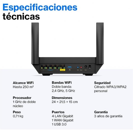 Router wireless Linksys Hydra Pro 6 AX5400 Mesh WiFi 6 doppia banda