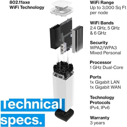 Linksys Velop Pro 6E Sistema Mesh WiFi 6E True Tri-Band