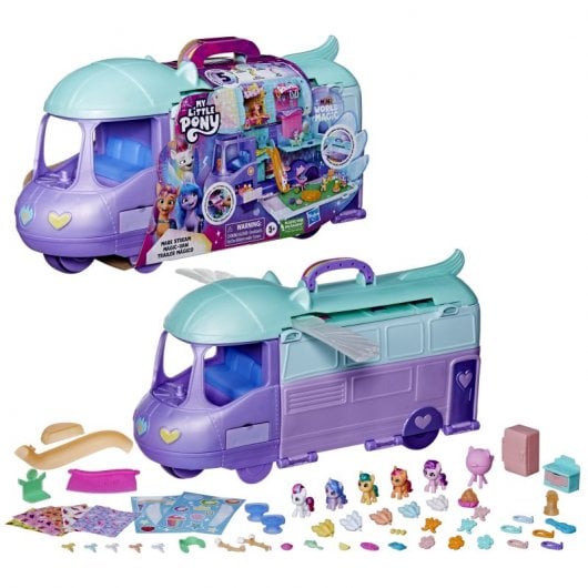 Hasbro Original My Little Pony Mini Mundo Mágico Figura Mare Stream Set de Juego Autocaravana
