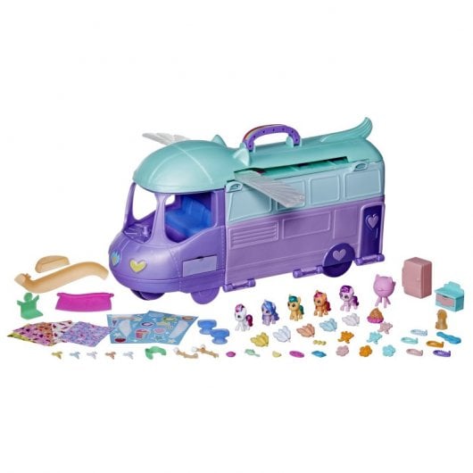 Hasbro Original My Little Pony Mini Mundo Mágico Figura Mare Stream Set de Juego Autocaravana