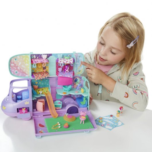 Hasbro Original My Little Pony Mini Mundo Mágico Figura Mare Stream Set de Juego Autocaravana