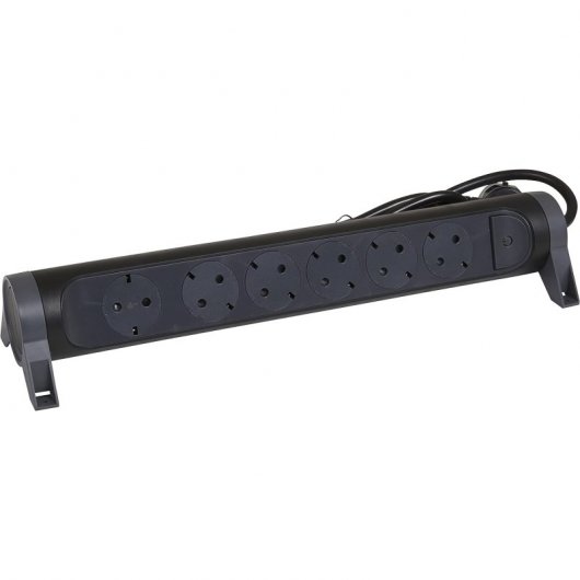Legrand Multiprise Avec Interrupteur 6x Schuko 3m Noir/Gris